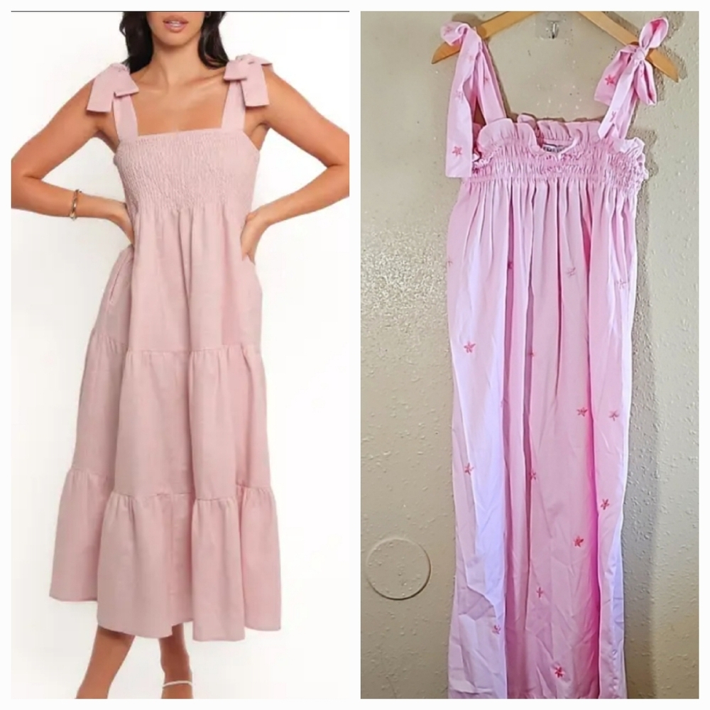 Emilia Collection handmade Maxi Pink Dress